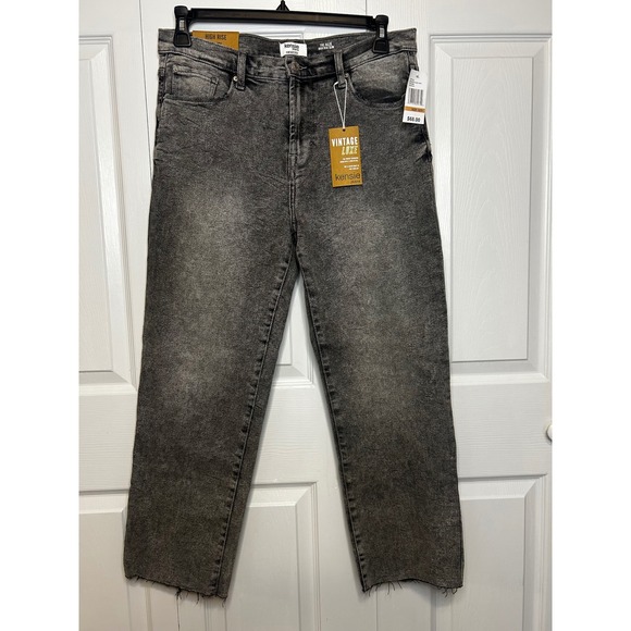 Kensie Jeans Denim - Kensie Jeans The Allie High Rise Slim Vintage Luxe Washed Black Grey Denim 12/31